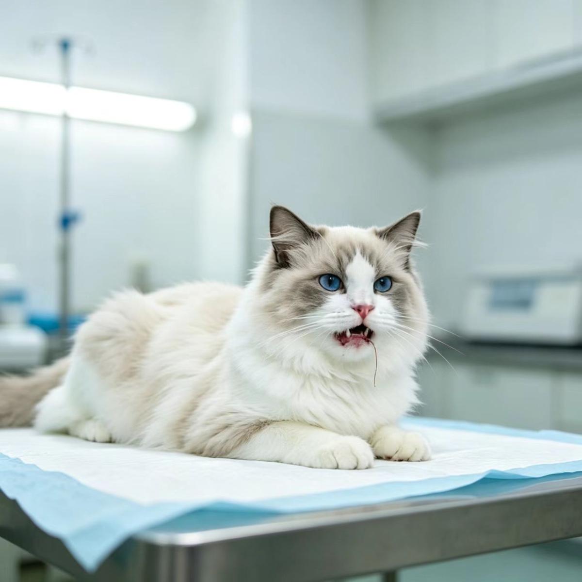 四岁布偶猫误食线绳后呕吐,确诊线性异物