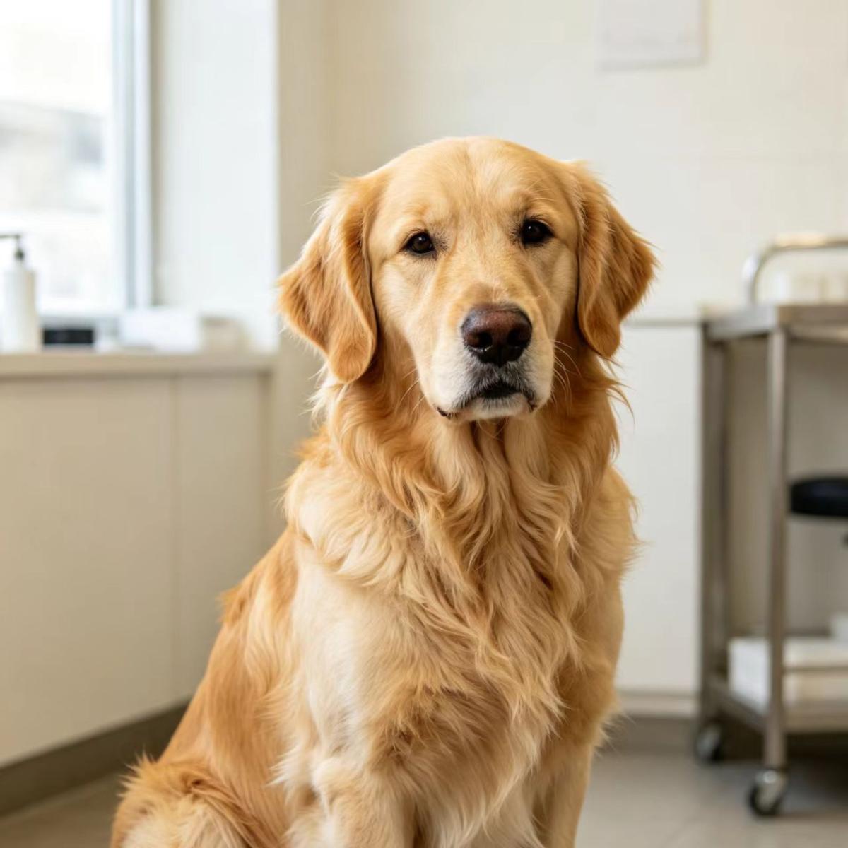 五岁金毛犬频繁舔舐腹部,确诊过敏性皮炎继发细菌感染